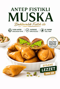 Gaziantep Baharat Muska Pestil 500 gr Antep Fıstıklı Baklavalık Antep Fıstığı