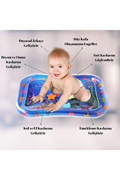 Genel Markalar Bebek Su Oyun Matı Tummy Time Karın Üstü Aktivite Zamanı Şişirilebilen Su Matı