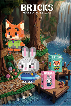 Bricks make a wise life Nick Wilde & Judy Hopps Bricks Orijinal Kutulu Gönderim