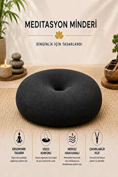 VISCORA Ergonomik Meditasyon Minderi Yoga ve Meditasyon İçin Doğru Oturuş, Uzun Süreli Konfor