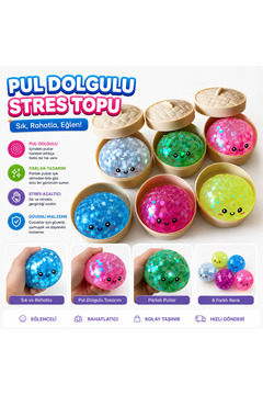 FUNNIGO Squishy Çin Mantısı Renkli Sürpriz Oyuncak - Yumuşak Sıkılabilir Stres Oyuncağı