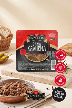 Çapanoğlu Katkısız Dana Kavurma 90 gr Dilimli Pratik Hızlı Lezzet Yöresel Vakumlu Paket
