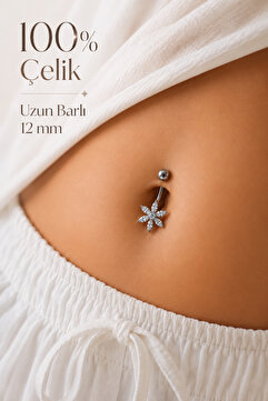 Sacce Scarves&Accessories Lotus Çiçek Çelik Göbek Piercing