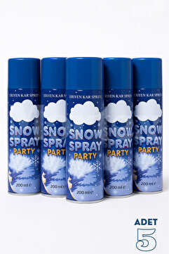 Mortex 5'li Eriyen Kar Spreyi 200ml Büyük Boy - Düğün, Kına, Parti, Bekarlığa Veda, Şov Köpüğü