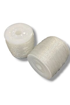 Hedef Bijuteri 100 Metre Silikonlu Esnek Lastik Misina - 0.8mm Kalınlığında Şeffaf Lastik Misine