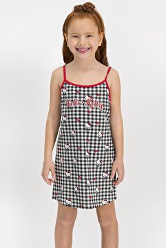 Hello Kitty Lisanslı Siyah Kız Çocuk Gecelik