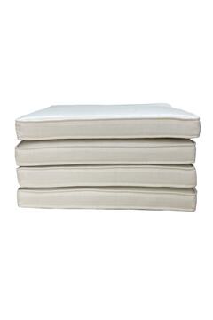 YASTIKMİNDER Koton Krem Fitilli 53x46 Cm Sandalye Ölçüsüne Uygundur. 4 Parça Sandalye Koltuk Minder Seti