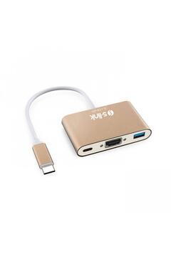 S-Link Hdmı_usb 3.0 Çevirici Adaptör Gold 4k Sl-usb-c68 0.15metre Type-c