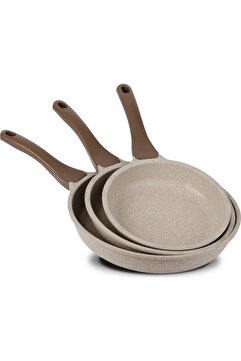 ThermoAD 3'lü Tava Seti Vizon - 20 Cm 24 Cm 28 Cm