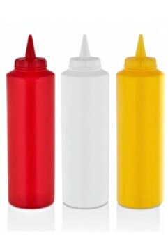 GastroPlast Fişek Sosluk Ketçap Mayonez Hardal 3lü Set 750 Ml