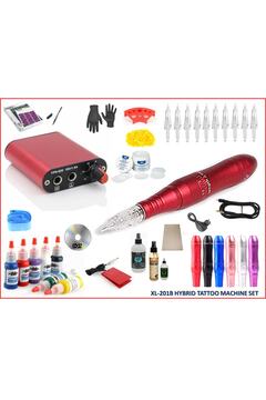 XLINETATTOO Xl-201b Hybrıd Kalem Tipi Hız Ayarlı Dövme Makinası Seti - Swıss Motor- 2 Yıl Garantili - Red Desıgn