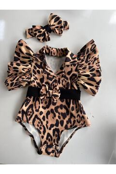 Anne Kız Tasarım Leoparlı Body