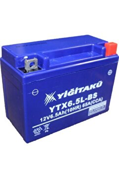 Yiğit Akü 12 V 6.5 Ah Amper Ytx6.5l Motosiklet Aküsü (E*B*Y) (138*65*100)mm