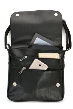 fubileather Crossman Hakiki Deri Körüklü Çapraz Postacı Çanta