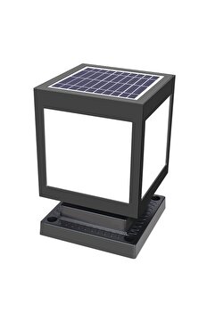 Forlife 30 Watt Solar Set Duvar Üstü Ayaklı Dekoratif Küp Armatür (BEYAZ İŞIK)