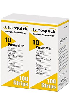 Laboquick Keton Çubuğu Idrar Stribi 100lü Kutu 10 Parametre 2 Kutu 200 Adet