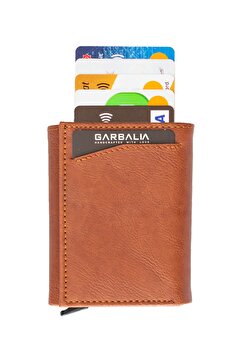 Garbalia Erkek Taba Lyons Mekanizmalı Kartlık Cüzdan