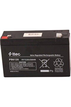 Ttec /yeni\ 6v 12ah Akü 6v Volt 12ah Amper Bakımsız Kuru Akü Üretim=04. (6 Volt 12 Amper 6v12ah Akü)