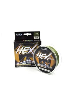 Fujin Hex Braid 4x 150mt Moss Green PE İp Misina - 0.14MM