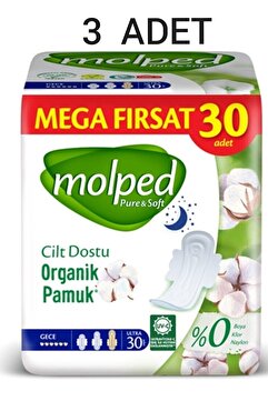 Molped Pure Soft Mega Fırsat Gece Ultra 30 Lu X 3 Adet