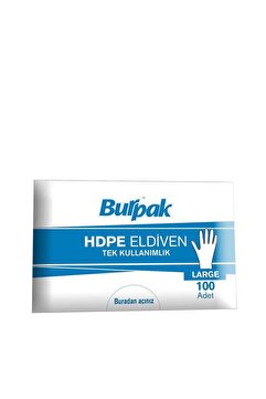 Burpak Pet Hışır Şeffaf Eldiven L Beden 100'lü
