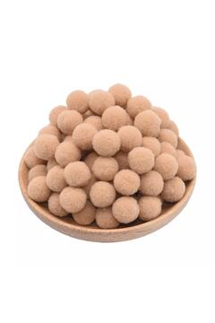 Yumuşakkeçe Peluş Ponpon 2 Cm 100 Adet Kapiçino