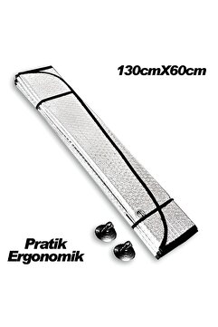 Kenpool Araba Ön Cam Güneş Şemsiyesi Araç Içi Cam Vantuzlu Katlanır Güneşlik Koruyucu Perde 130 Cm X 60 Cm