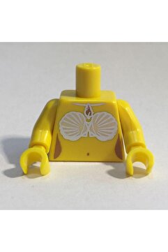 LEGO Moc Custom Minifigür Minifigure Gövde Torso Sarı Midye Kolyeli Mermaid Deniz Kızı