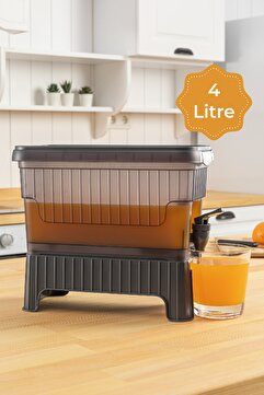 Vienev 4 Litre Su Limonata Sebili Antrasit