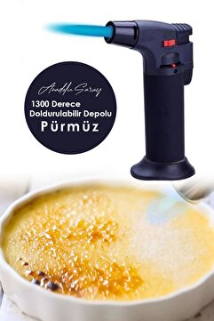 Anadolu Saray Çarşısı 1300 Derece Doldurulabilir Depolu Pürmüz | Doldurulabilir Şef Pürmüz Çakmak