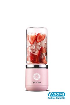 Yasomi Taşınabilir Kablosuz Şarjlı Cam El Blenderi Pembe ( Türkiye Garantili)
