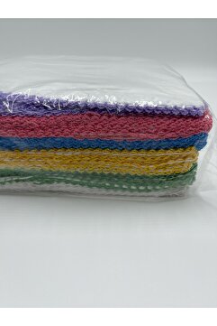 Naz Ipek Iç Başörtüsü Tülbent 5'li Paket %100 Pamuklu Kenarları Oyalı Beyaz Bez 90cmx90cm