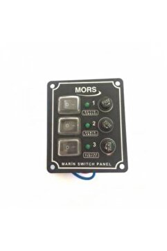Genel Markalar Izoleli Elektrik Switch Panelleri (dikey) 3lü Siyah
