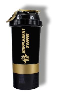 ST SPORT Supplement Turk 3 Bölmeli Shaker Toz Ve Tablet Saklama Bölmeli 500 ml