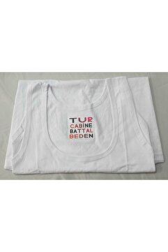 Tutku Erkek Pamuklu Beyaz Renk Battal Büyük Beden Kalın Askılı 8xl 9xl 10 Xl Atlet 1 Adet