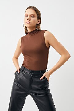 Bipantolon Kadın Acı Kahve Kolsuz Body