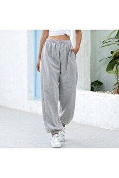 BSBSPOR Unisex Gri Elastik Bel Joggers Pantolon Eşofman Altı