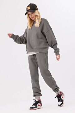 gothamvibes Kadın Jogger Antrasit Eşofman Altı