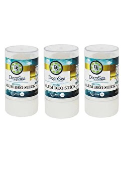 DeepSea Tuz Taşı Kristal Doğal Tuz Içeren Alum Deo Stick X 3 Adet 60 Gr