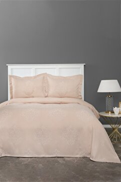 Karaca Home Amelie Bej Çift Kişilik Yatak Örtüsü Set