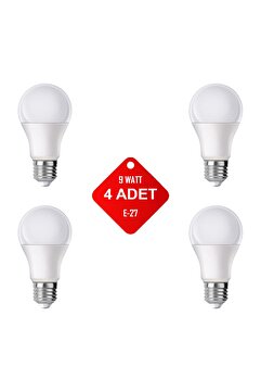 Trend Kitchen 4 Adet Tasarruflu Beyaz Renk Led Ampul (9 Watt)