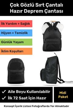 Lacheln Orijinal Midi Paket Tam Kapsamlı Hazır Deprem Sırt Çantası Afet Ilk Yardım Acil Durum Yaşam Seti