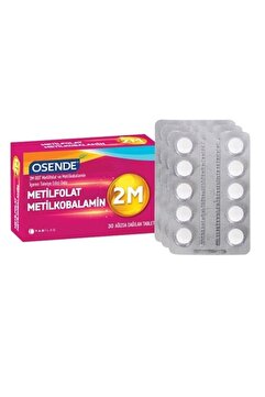 Osende Osende 2m Metilfolat Metilkobalamin 30 Tablet 2 Adet