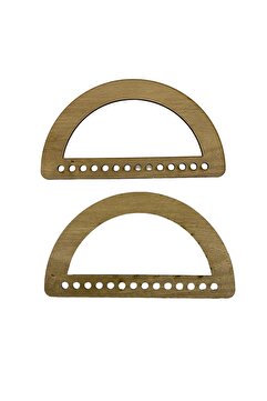 aladepo Ahşap Çanta Sapı Mdf Kulp Açık Meşe Yarım Daire (1 ÇİFT)