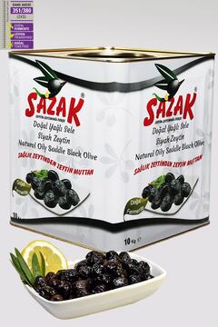 sazak zeytin zeytinyağı Doğal Yağlı Sele Siyah Zeytin 10 Kg Orta Büyüklük 351-380 Kalibre 2xs