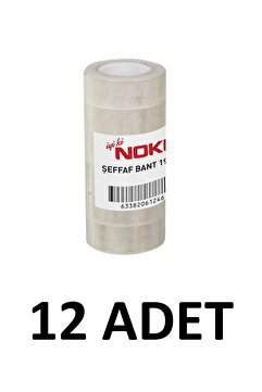 Noki 12 Adet Kristal Büro Bandı 19mm X 33 Metre Para Bandı