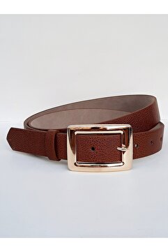Kemerix Kadın Taba Gold Tokalı Kemer Jean Kemeri,Ceket Kemeri,Pantolon Kemeri