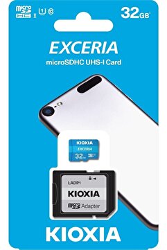 Kioxia Card de memorie microSDHC Kioxia Exceria (M203) 32GB,UHS I U1+ adaptor, LMEX1L032GG2