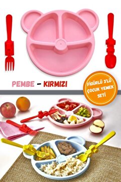 WAPPA Tabak Çatal Kaşık Seti 3'lü Mama Ve Yemek Seti Tabak Kaşık Çatal Takımı