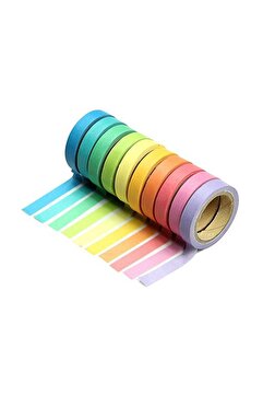 Vox Art Washi Dekor Bant Seti -10 'lu Mix Renkler